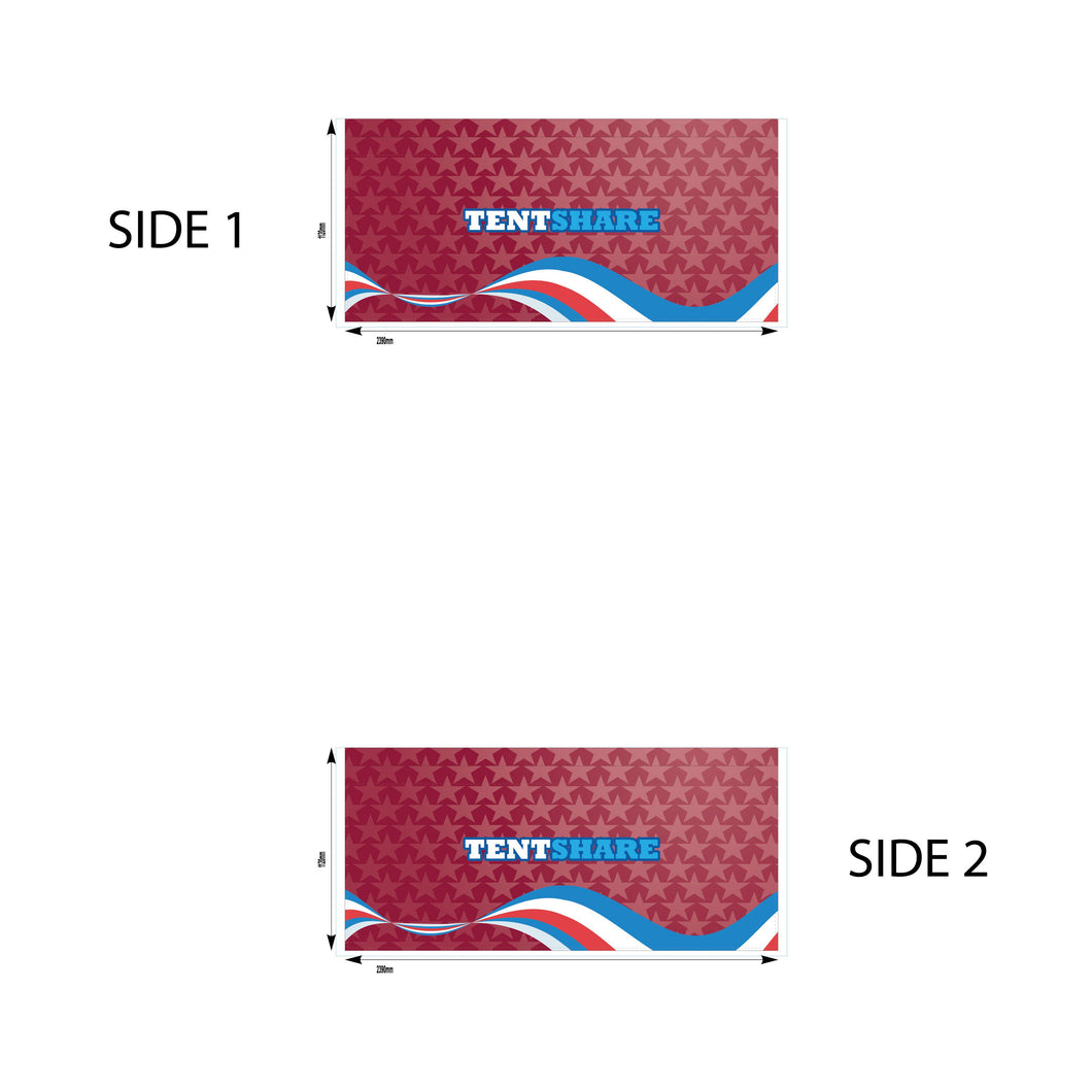 8 Foot Half Wall PVC Custom Printed Double Sided