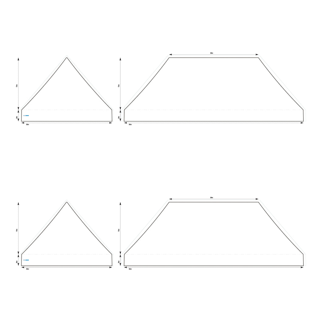 10x20 Foot Topper PVC Solid Colour